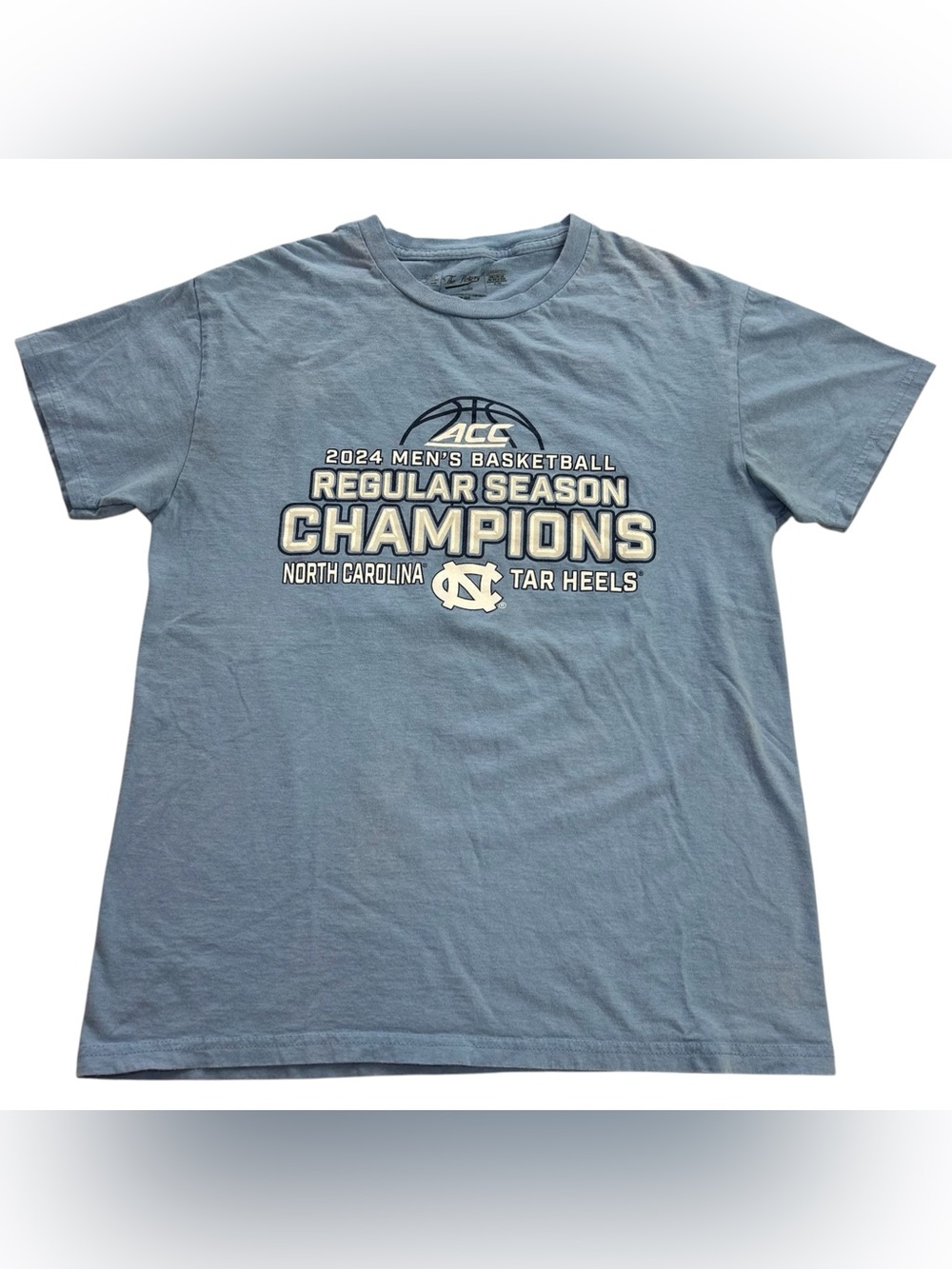 UNC North Carolina Tar Heels Basketball 2024 ACC Champions Men’s T-Shirt Blue M